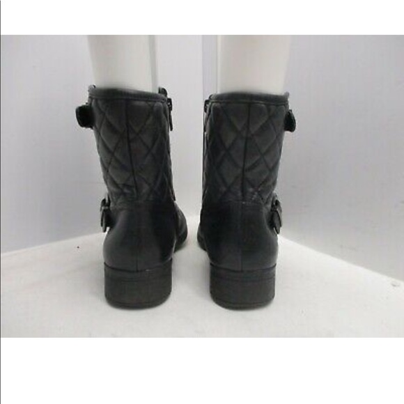 ARTURO CHIANG Sarabeth Quilted Boot Black Leather Boots - Picture 4 of 7